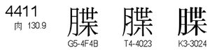 U+4411